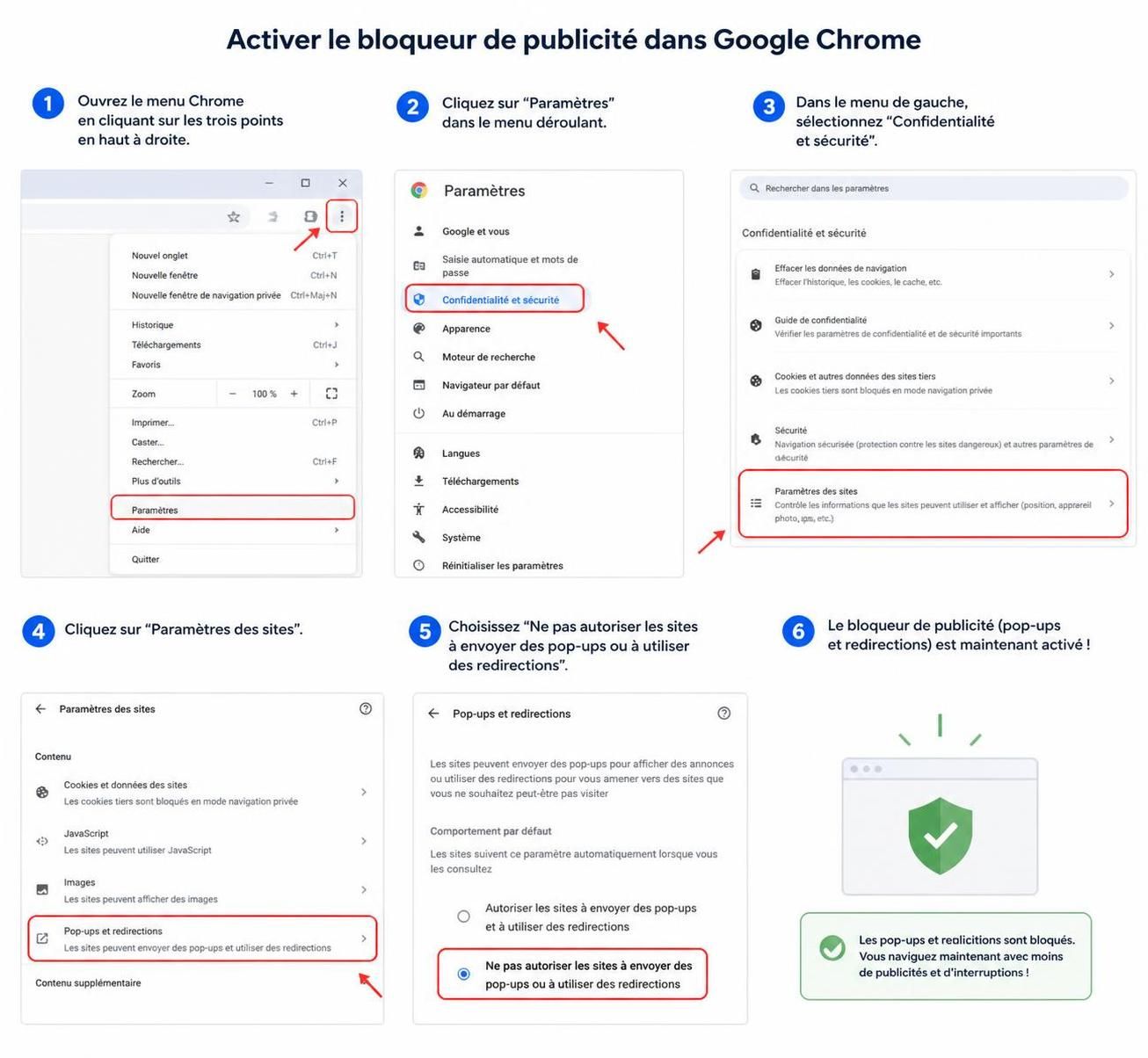 découvrez comment localiser et activer le bloqueur de publicité sur votre navigateur pour une navigation plus rapide et sans interruptions.